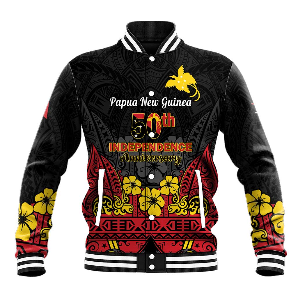 Papua New Guinea Independence Day Baseball Jacket PNG Bird of Paradise 50th Anniversary LT14