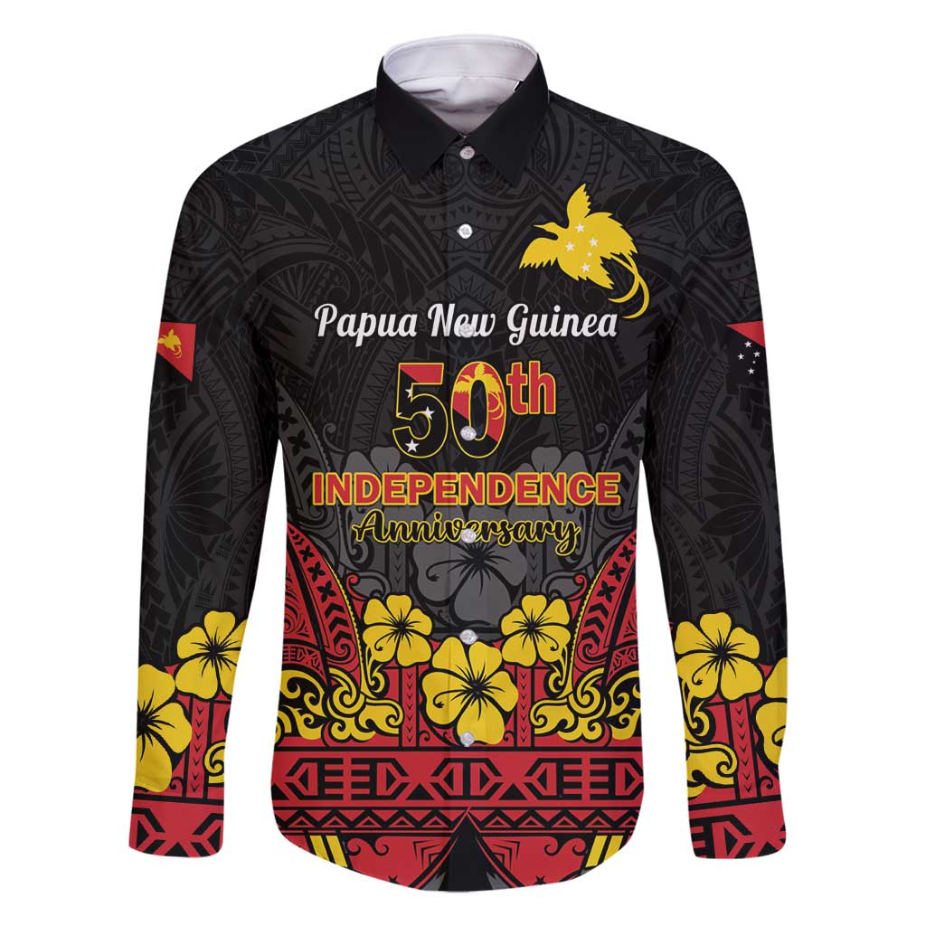 Papua New Guinea Independence Day Family Matching Off Shoulder Maxi Dress and Hawaiian Shirt PNG Bird of Paradise 50th Anniversary LT14