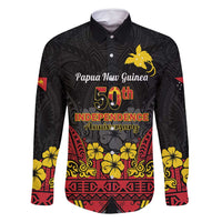 Papua New Guinea Independence Day Family Matching Off Shoulder Maxi Dress and Hawaiian Shirt PNG Bird of Paradise 50th Anniversary LT14