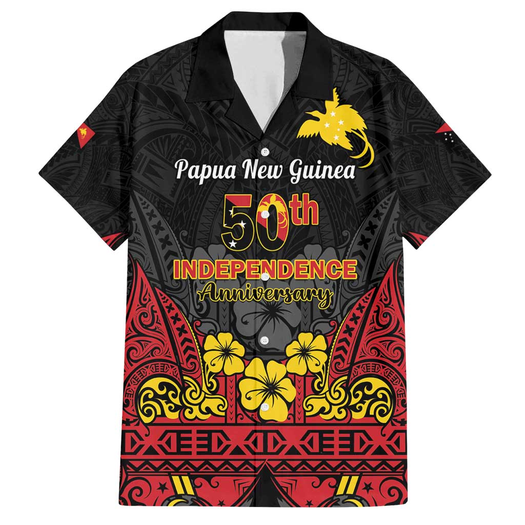 Papua New Guinea Independence Day Family Matching Puletasi and Hawaiian Shirt PNG Bird of Paradise 50th Anniversary LT14