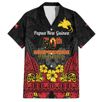Papua New Guinea Independence Day Family Matching Short Sleeve Bodycon Dress and Hawaiian Shirt PNG Bird of Paradise 50th Anniversary LT14