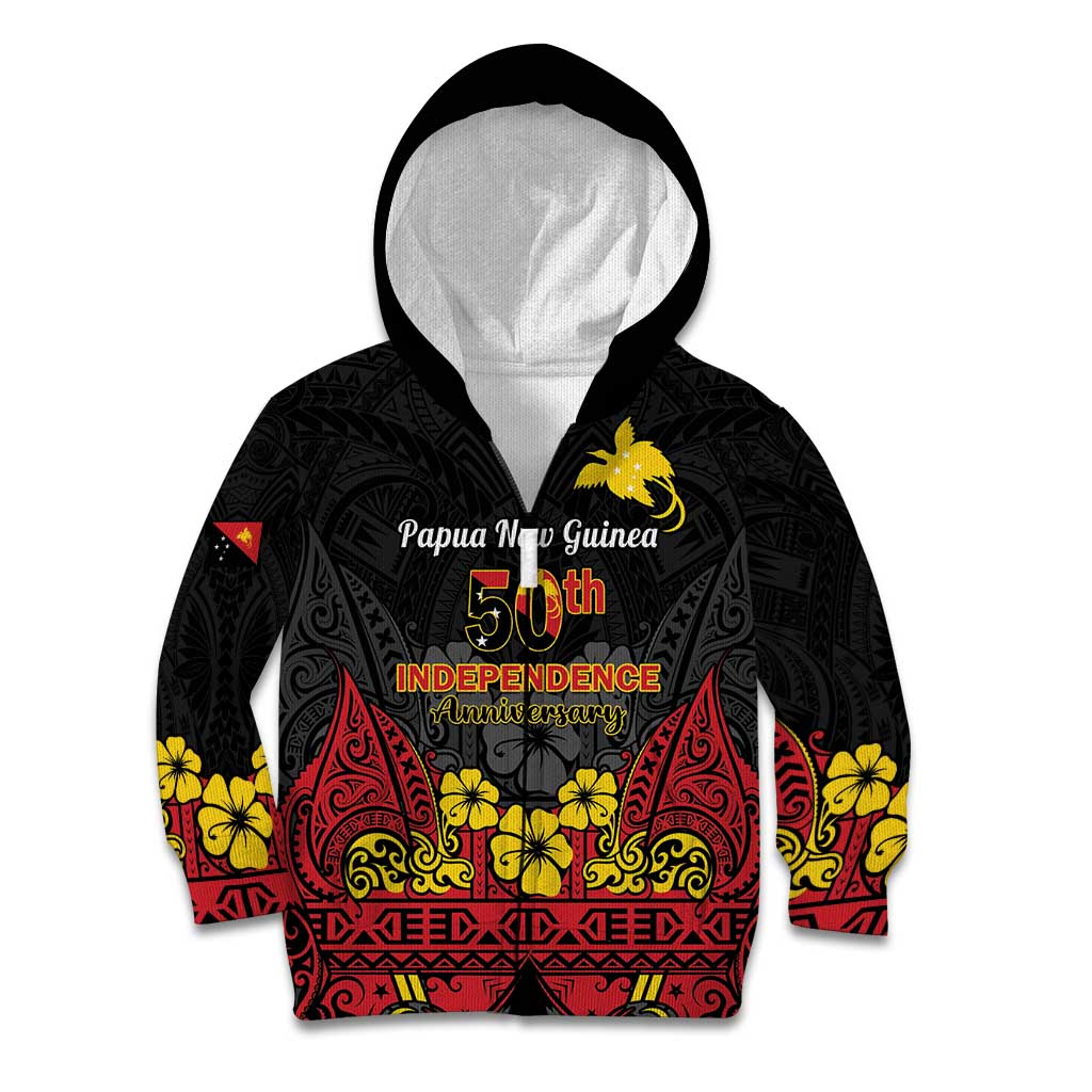 Papua New Guinea Independence Day Kid Hoodie PNG Bird of Paradise 50th Anniversary LT14