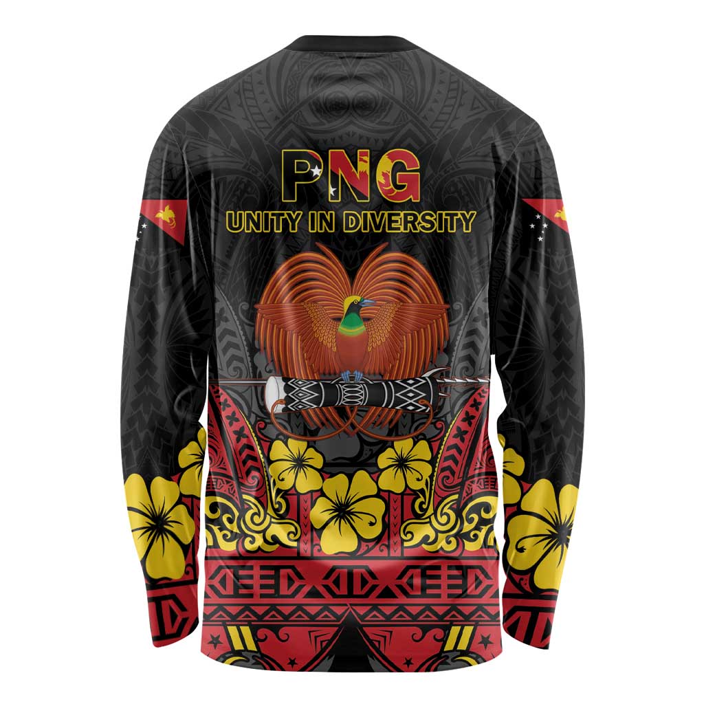 Papua New Guinea Independence Day Long Sleeve Shirt PNG Bird of Paradise 50th Anniversary LT14