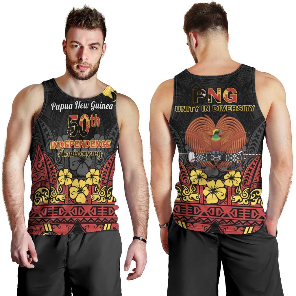 Papua New Guinea Independence Day Men Tank Top PNG Bird of Paradise 50th Anniversary LT14