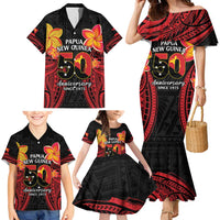 Papua New Guinea Independence Day Family Matching Mermaid Dress and Hawaiian Shirt PNG Since 1975 LT14