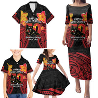 Papua New Guinea Independence Day Family Matching Puletasi and Hawaiian Shirt PNG Since 1975 LT14