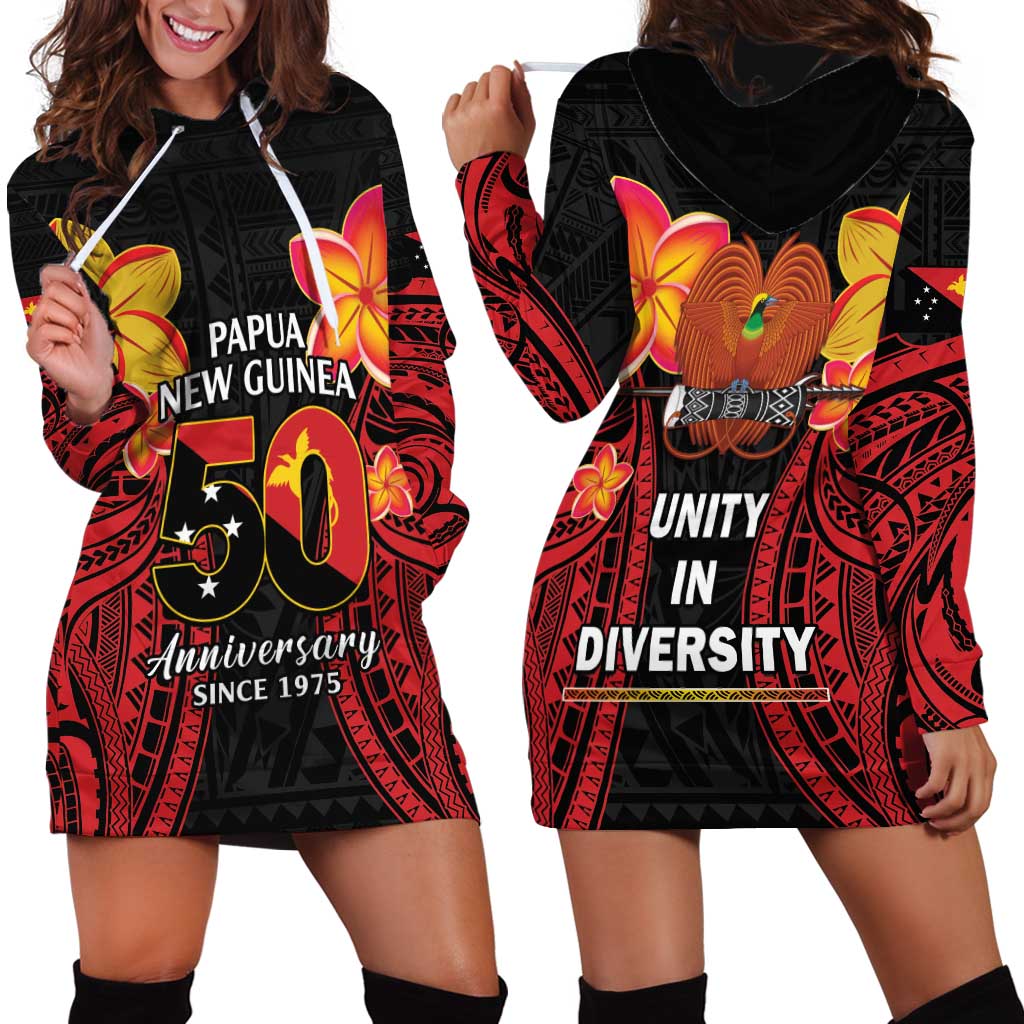 Papua New Guinea Independence Day Hoodie Dress PNG Since 1975 LT14