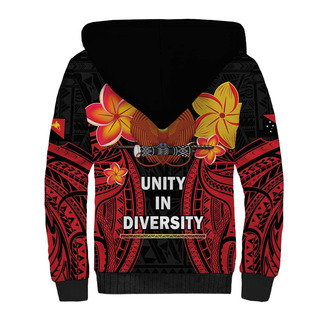 Papua New Guinea Independence Day Sherpa Hoodie PNG Since 1975 LT14