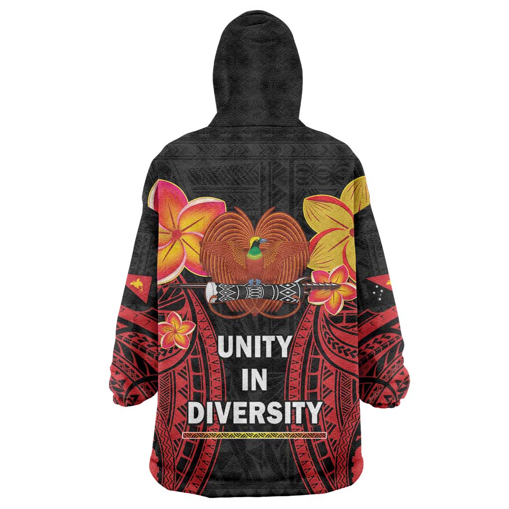 Papua New Guinea Independence Day Wearable Blanket Hoodie PNG Since 1975 LT14