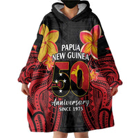 Papua New Guinea Independence Day Wearable Blanket Hoodie PNG Since 1975 LT14