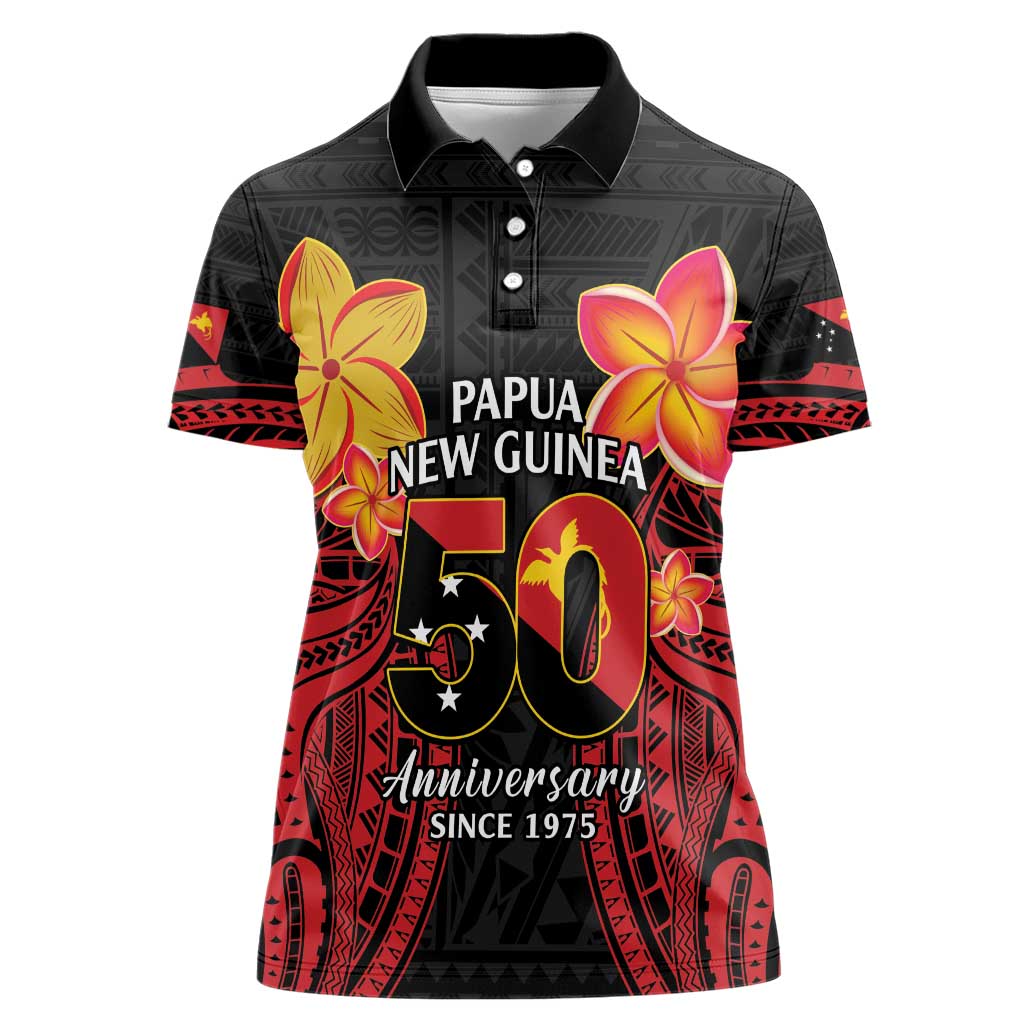 Papua New Guinea Independence Day Women Polo Shirt PNG Since 1975 LT14