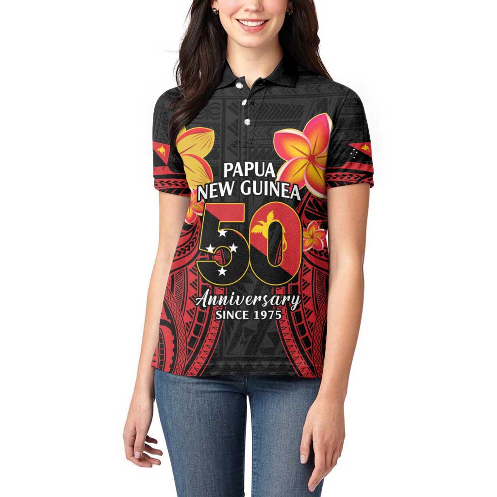 Papua New Guinea Independence Day Women Polo Shirt PNG Since 1975 LT14
