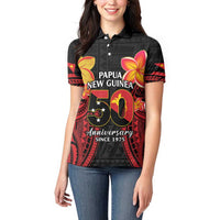 Papua New Guinea Independence Day Women Polo Shirt PNG Since 1975 LT14