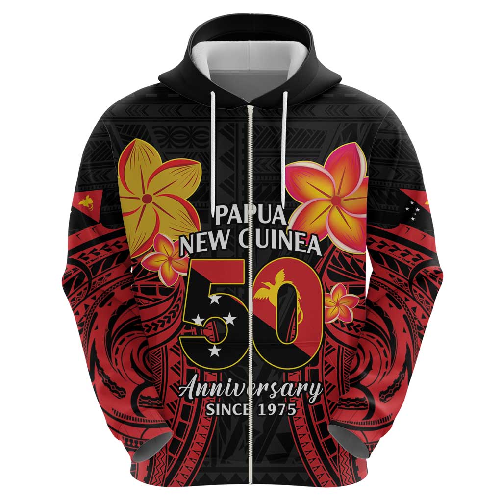 Papua New Guinea Independence Day Zip Hoodie PNG Since 1975 LT14