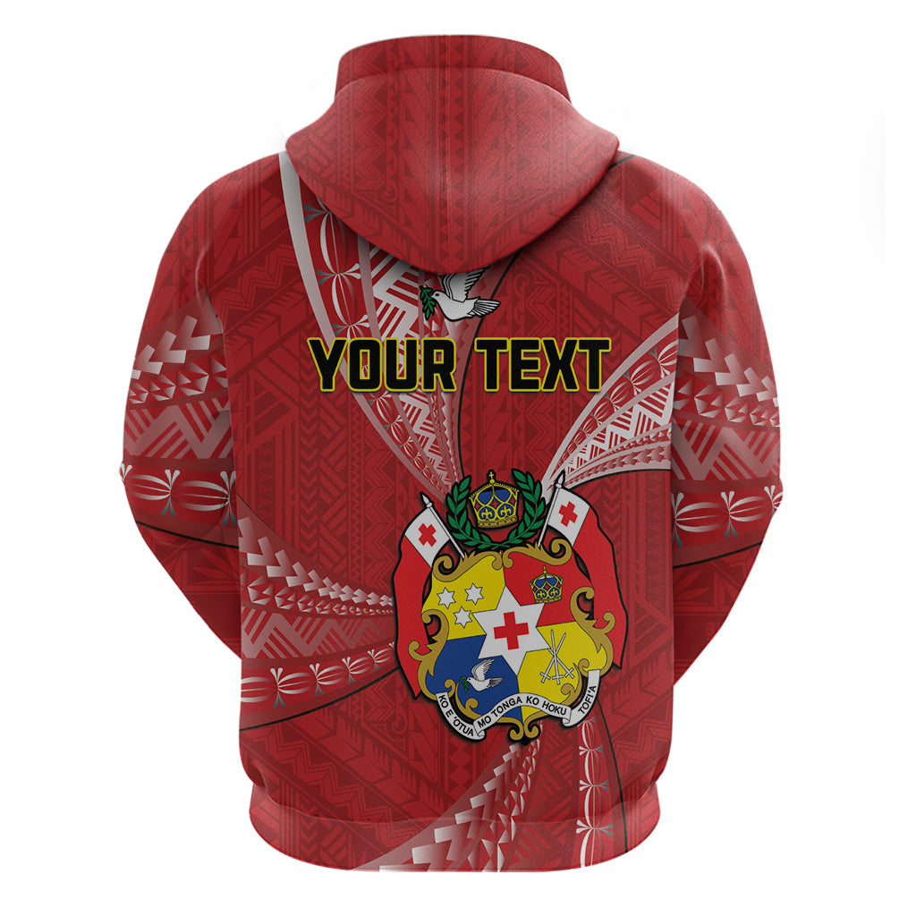 Personalised Tonga Independence Day Hoodie Happy 54th Independence Anniversary Ngatu Pattern