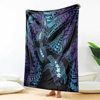 Polynesia Sea Turtle Day Blanket Tribal Honu Plumeria Polynesian Pattern