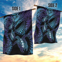 Polynesia Sea Turtle Day Garden Flag Tribal Honu Plumeria Polynesian Pattern