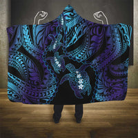 Polynesia Sea Turtle Day Hooded Blanket Tribal Honu Plumeria Polynesian Pattern LT14 - Polynesian Pride