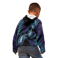 Polynesia Sea Turtle Day Kid Hoodie Tribal Honu Plumeria Polynesian Pattern LT14 - Polynesian Pride