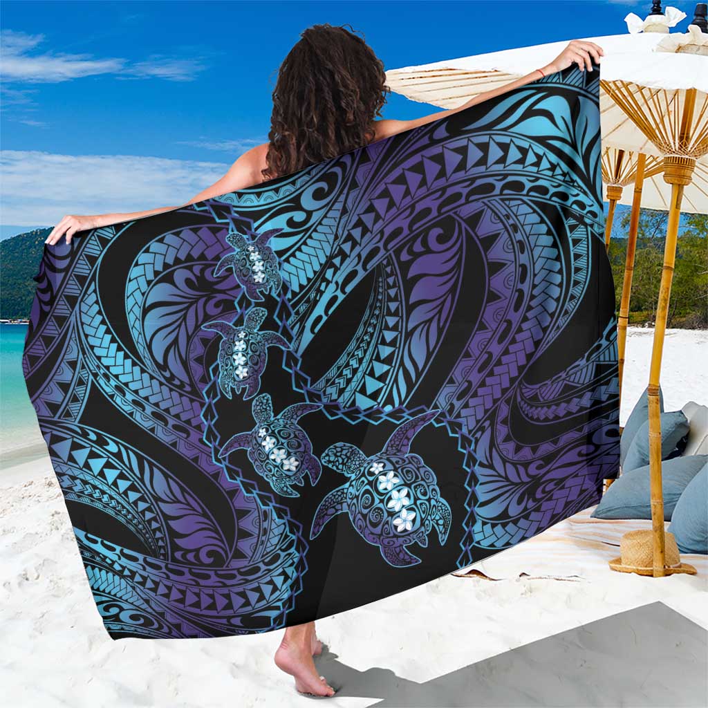 Polynesia Sea Turtle Day Sarong Tribal Honu Plumeria Polynesian Pattern