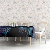 Polynesia Sea Turtle Day Tablecloth Tribal Honu Plumeria Polynesian Pattern