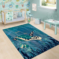 World Sea Turtle Day Polynesia Area Rug Go With The Flow