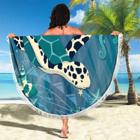World Sea Turtle Day Polynesia Beach Blanket Go With The Flow