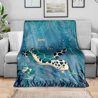 World Sea Turtle Day Polynesia Blanket Go With The Flow