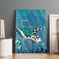 World Sea Turtle Day Polynesia Canvas Wall Art Go With The Flow
