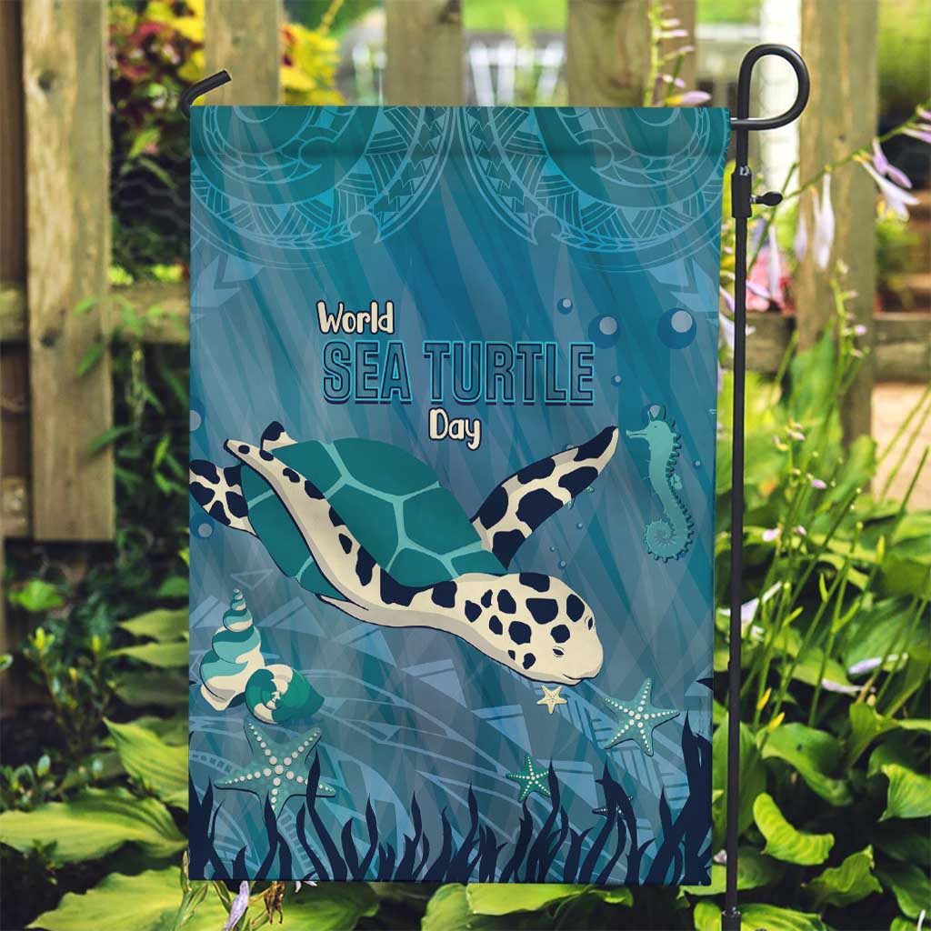 World Sea Turtle Day Polynesia Garden Flag Go With The Flow