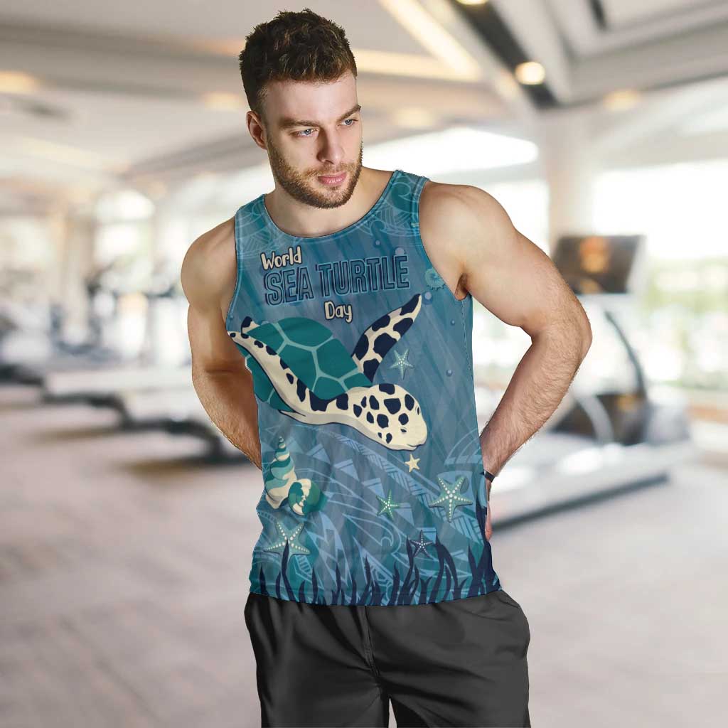 World Sea Turtle Day Polynesia Men Tank Top Go With The Flow