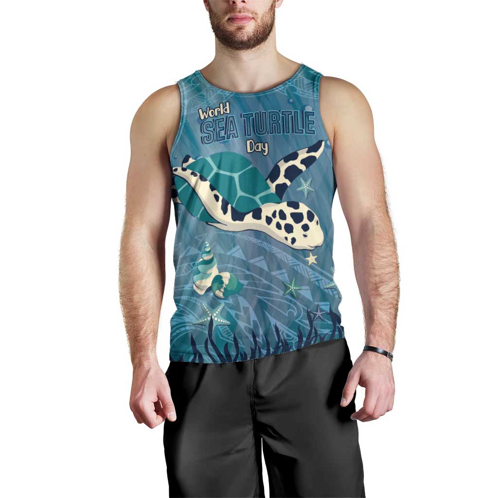 World Sea Turtle Day Polynesia Men Tank Top Go With The Flow