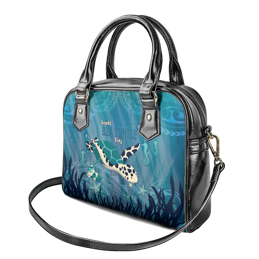 World Sea Turtle Day Polynesia Shoulder Handbag Go With The Flow