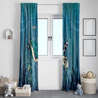 World Sea Turtle Day Polynesia Window Curtain Go With The Flow
