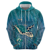 World Sea Turtle Day Polynesia Zip Hoodie Go With The Flow LT14 - Polynesian Pride