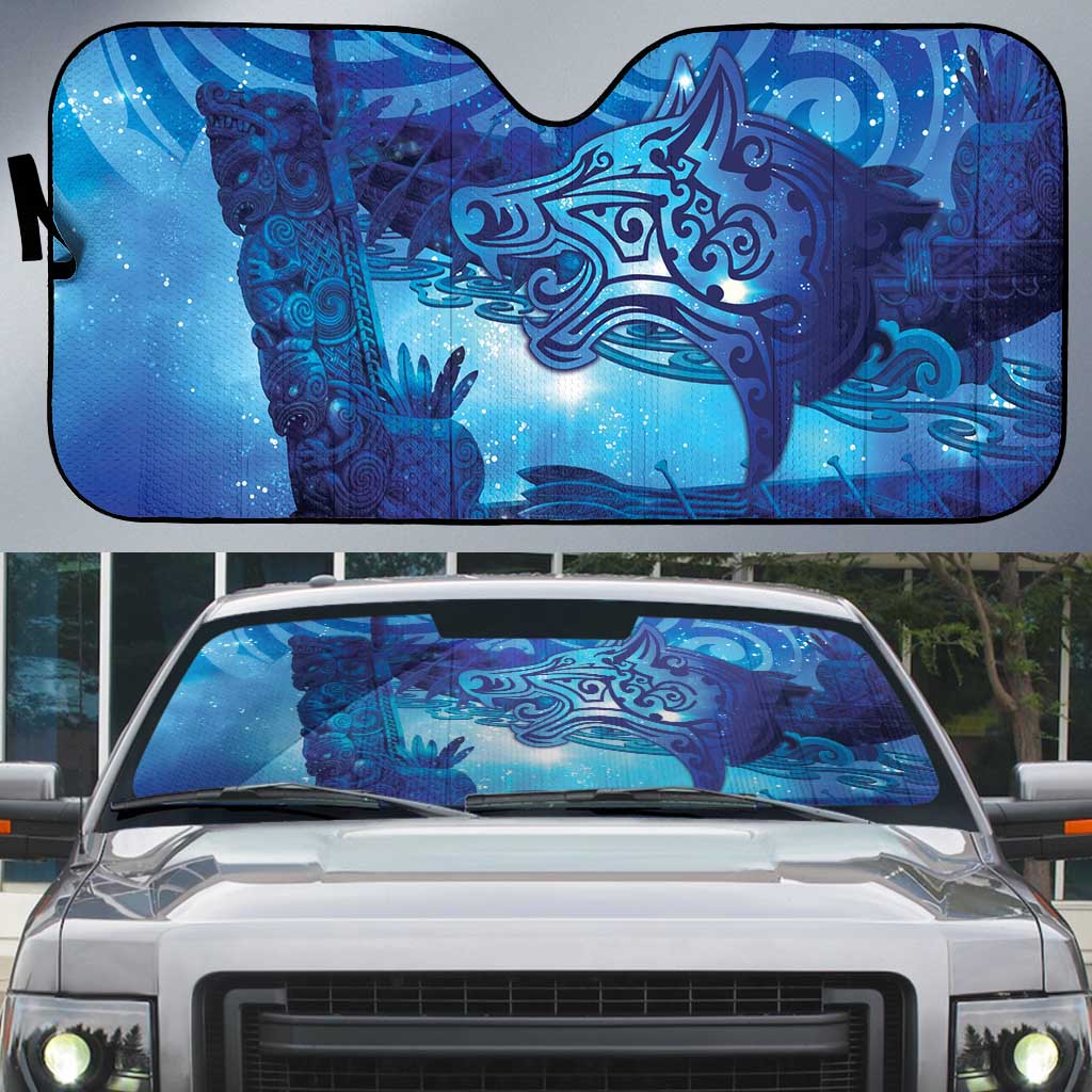 Kuri New Zealand Matariki Auto Sun Shade Aotearoa Dog Waka Maori New Year Galaxy Vibes