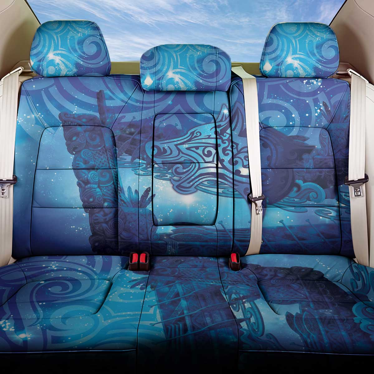Kuri New Zealand Matariki Back Car Seat Cover Aotearoa Dog Waka Maori New Year Galaxy Vibes