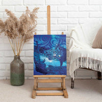Kuri New Zealand Matariki Canvas Wall Art Aotearoa Dog Waka Maori New Year Galaxy Vibes
