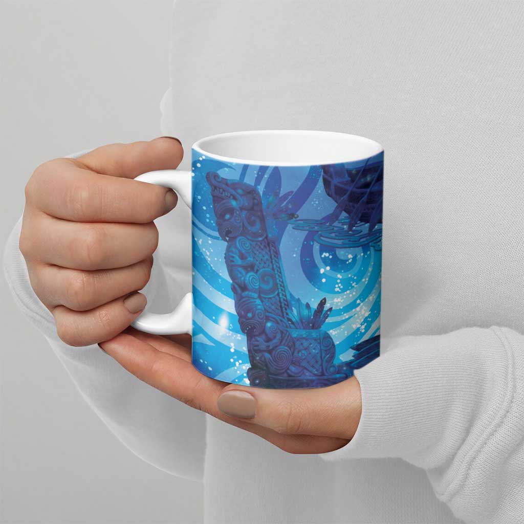 Kuri New Zealand Matariki Ceramic Mug Aotearoa Dog Waka Maori New Year Galaxy Vibes