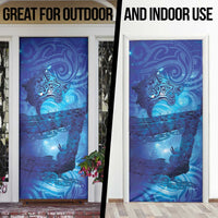Kuri New Zealand Matariki Door Cover Aotearoa Dog Waka Maori New Year Galaxy Vibes