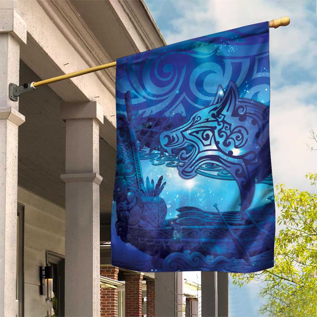 Kuri New Zealand Matariki Garden Flag Aotearoa Dog Waka Maori New Year Galaxy Vibes