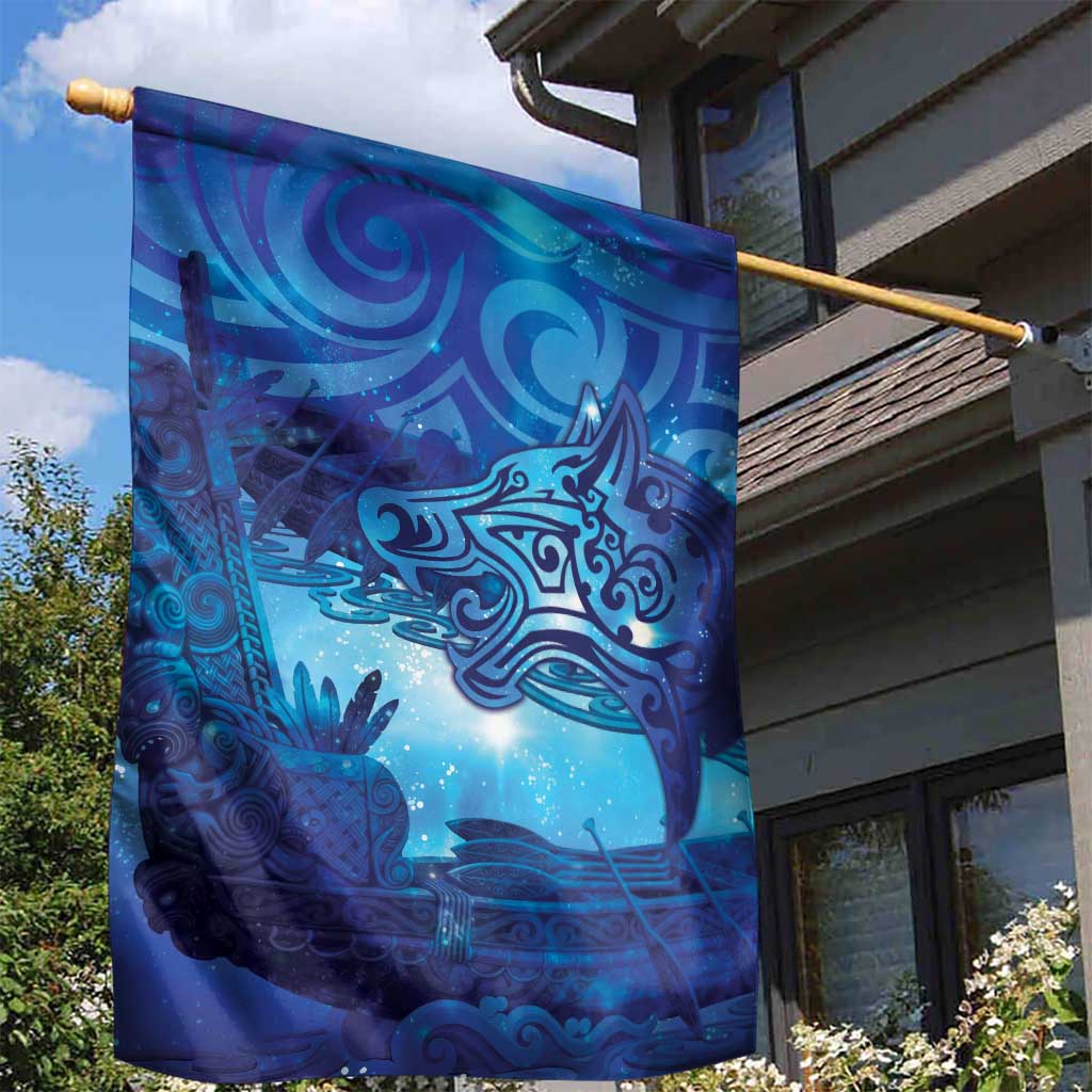Kuri New Zealand Matariki Garden Flag Aotearoa Dog Waka Maori New Year Galaxy Vibes