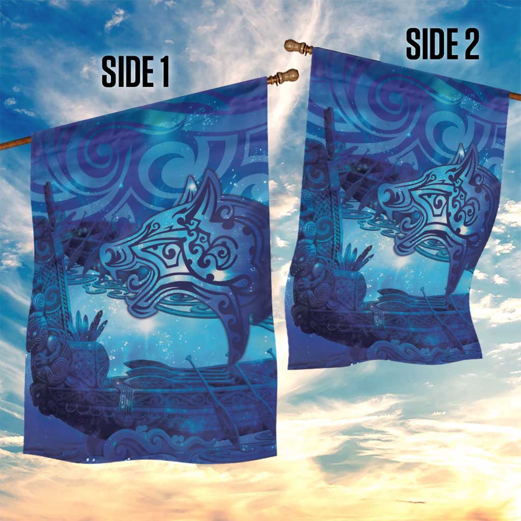 Kuri New Zealand Matariki Garden Flag Aotearoa Dog Waka Maori New Year Galaxy Vibes