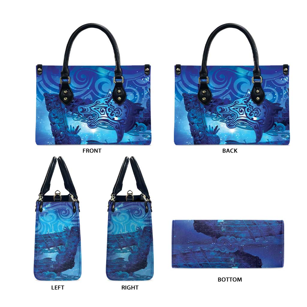 Kuri New Zealand Matariki Leather Bag Aotearoa Dog Waka Maori New Year Galaxy Vibes