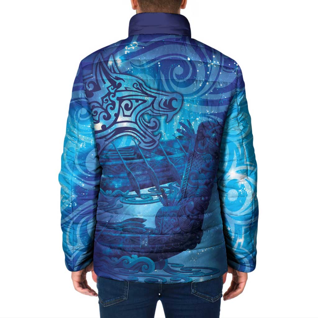 Kuri New Zealand Matariki Padded Jacket Aotearoa Dog Waka Maori New Year Galaxy Vibes