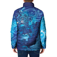 Kuri New Zealand Matariki Padded Jacket Aotearoa Dog Waka Maori New Year Galaxy Vibes