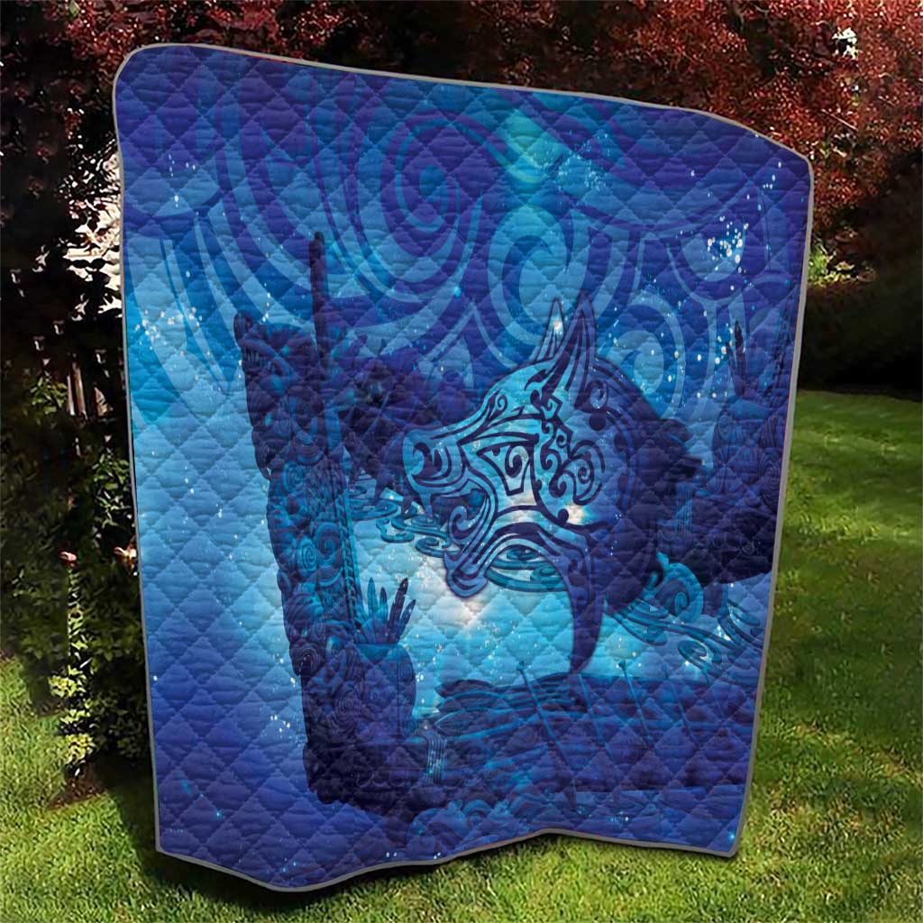 Kuri New Zealand Matariki Quilt Aotearoa Dog Waka Maori New Year Galaxy Vibes