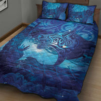 Kuri New Zealand Matariki Quilt Bed Set Aotearoa Dog Waka Maori New Year Galaxy Vibes