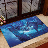 Kuri New Zealand Matariki Rubber Doormat Aotearoa Dog Waka Maori New Year Galaxy Vibes