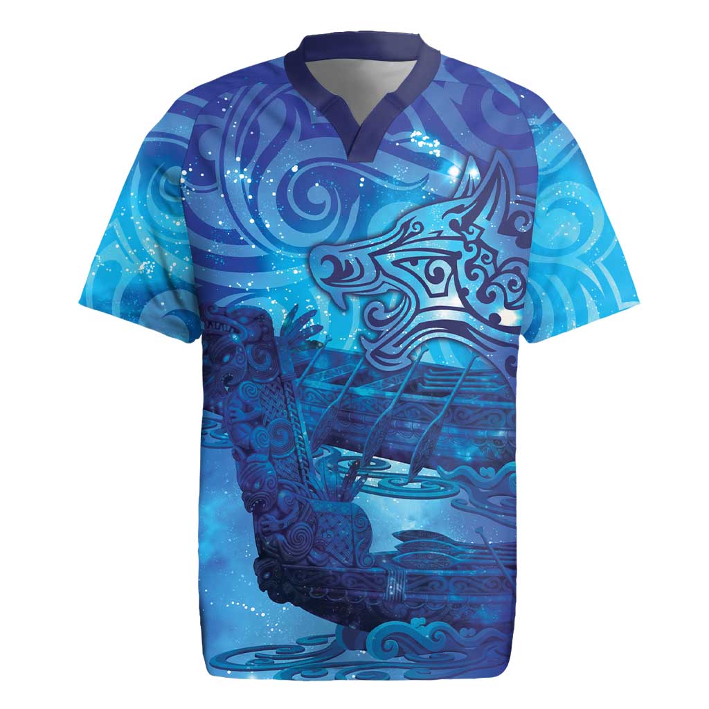 Kuri New Zealand Matariki Rugby Jersey Aotearoa Dog Waka Maori New Year Galaxy Vibes